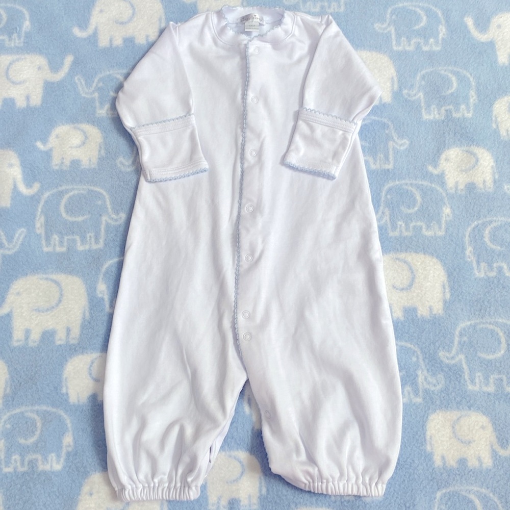 Kissy Kissy infant small Converter Gown with blue detail